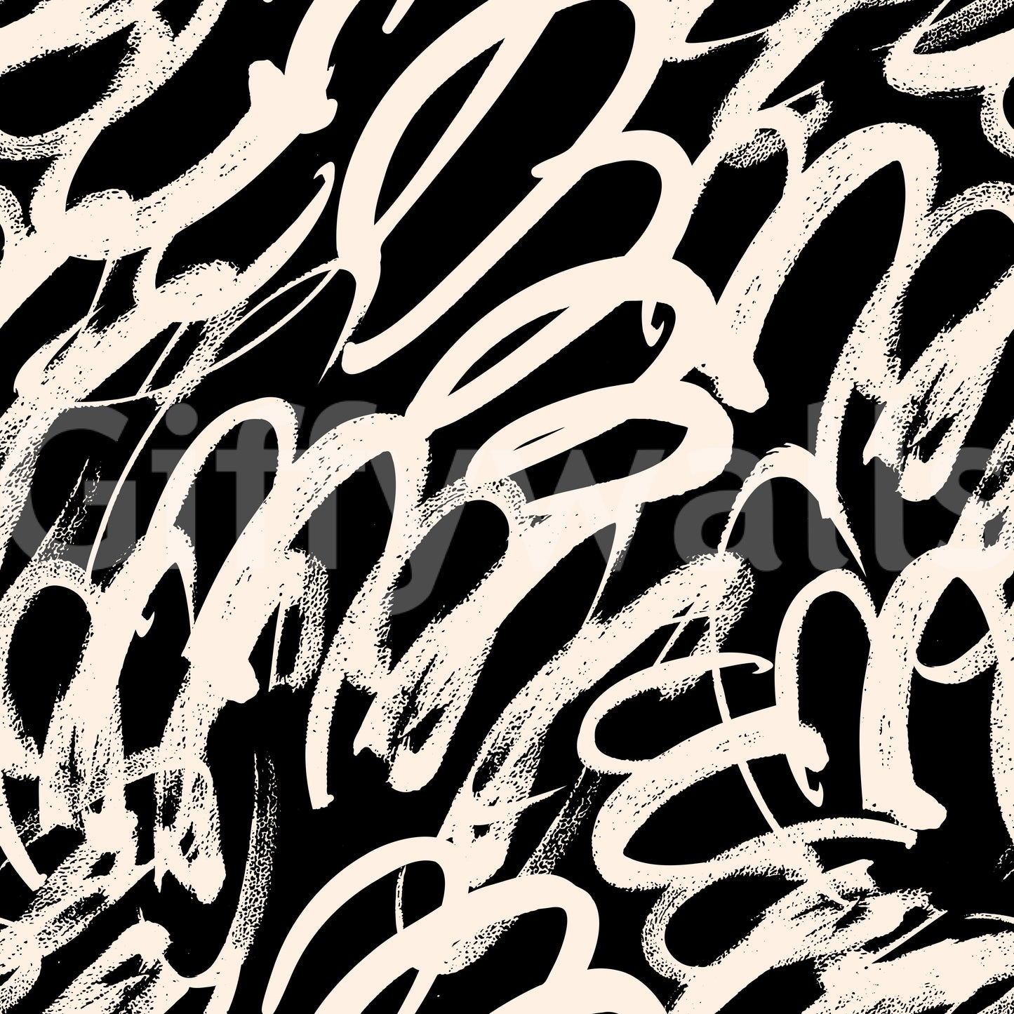 Monokrom swirl abstrakt linjekunst tapet