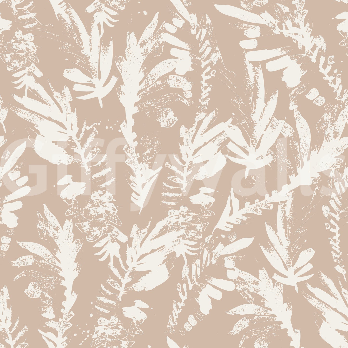 Earthy Brushstroke Leaves Wallpaper