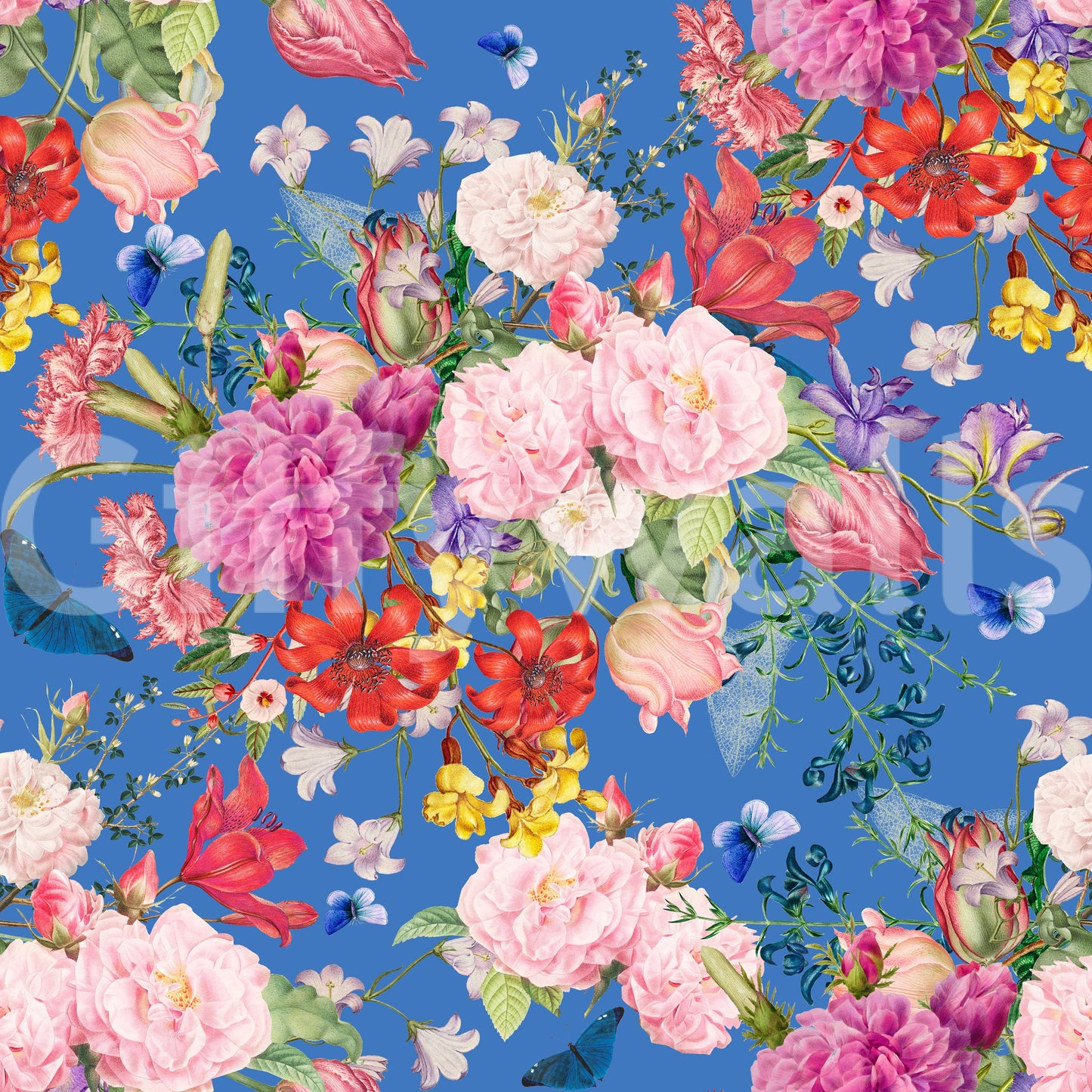Vintage Botanische Florale Symphonie Tapete
