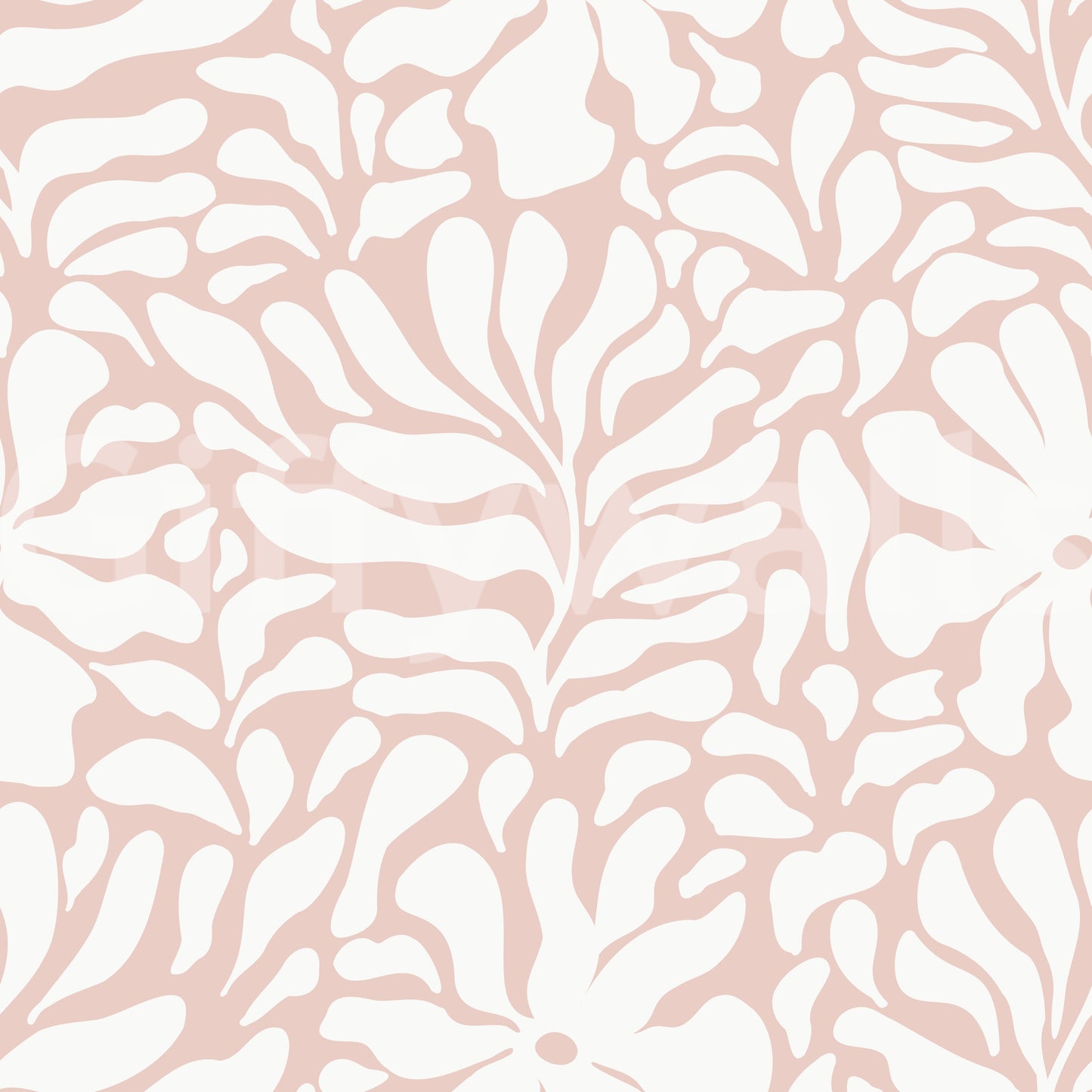 Soft Blush Organic Foliage Wallpaper