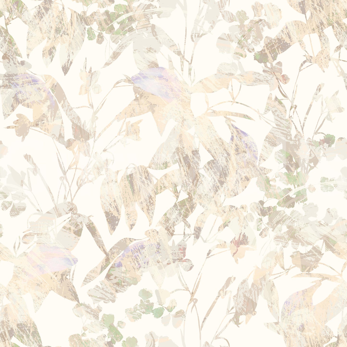 Carta da parati con foglie di giardino verde salvia tenue