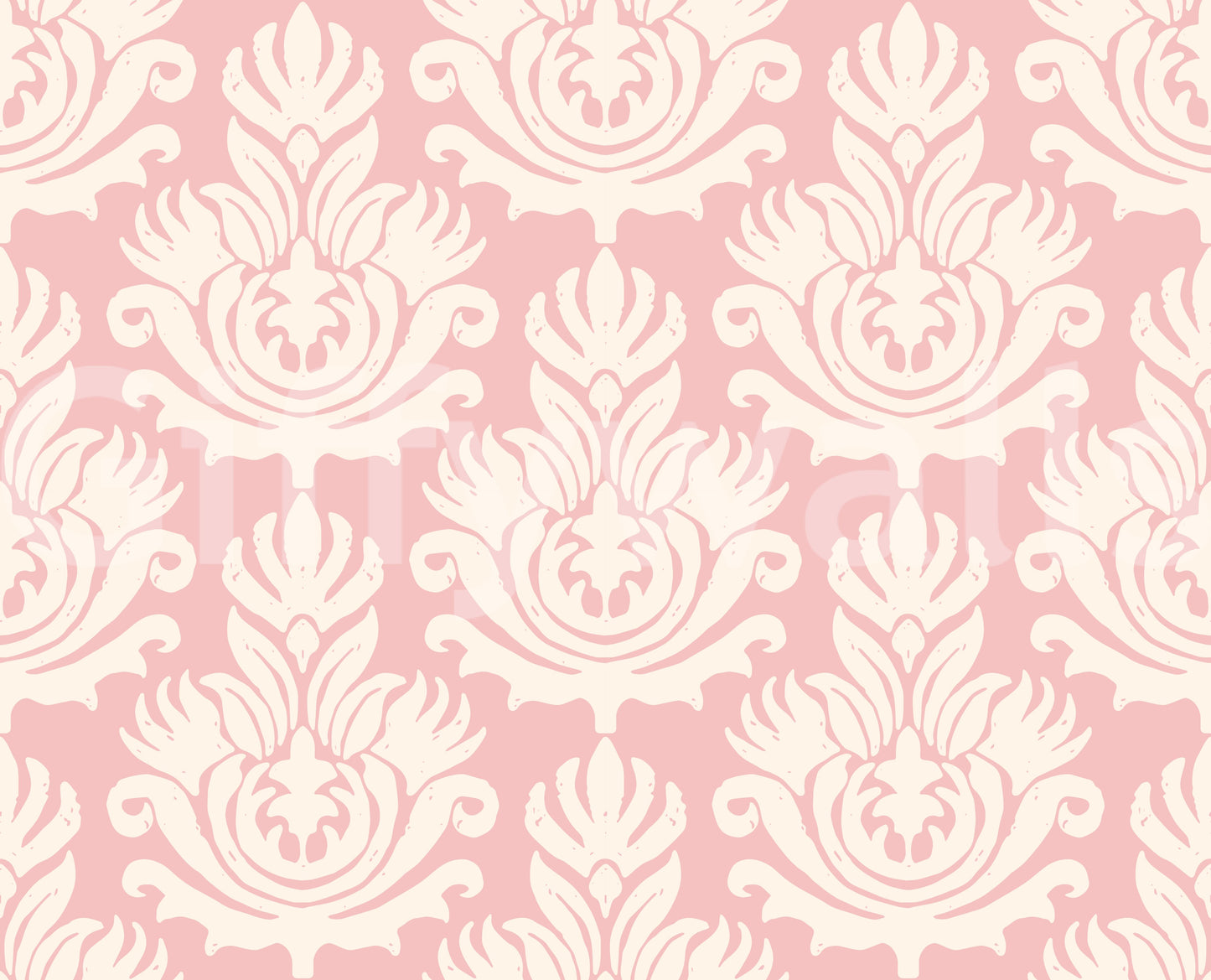 Handgezeichnete Heritage-Tapete in Pink