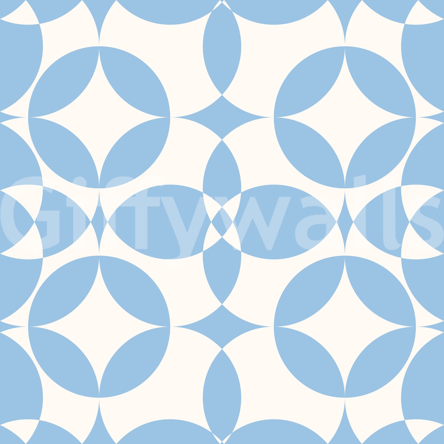 Minimalist Blue Circle Grid Wallpaper