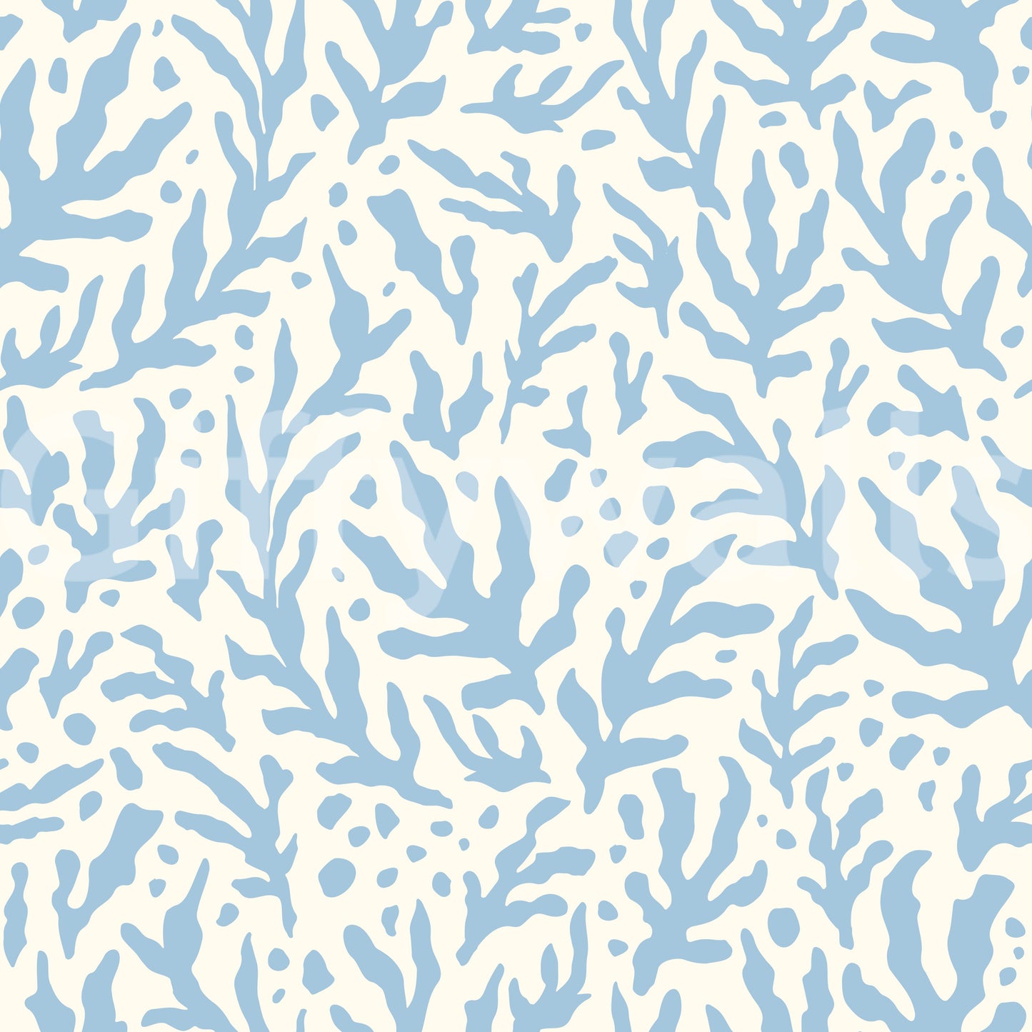 Papel tapiz con patrón abstracto azul de algas marinas