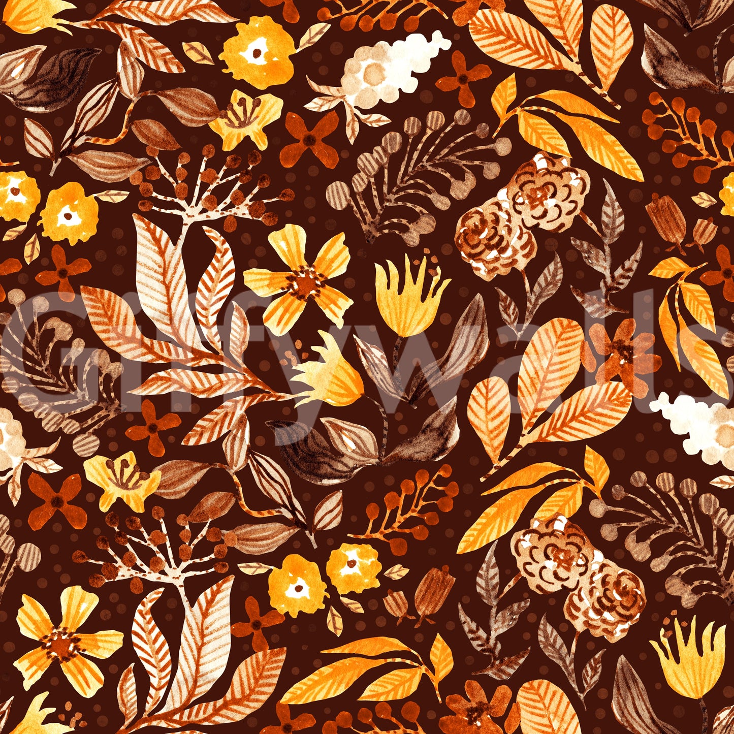 Herbstliche botanische Ernte-Tapete