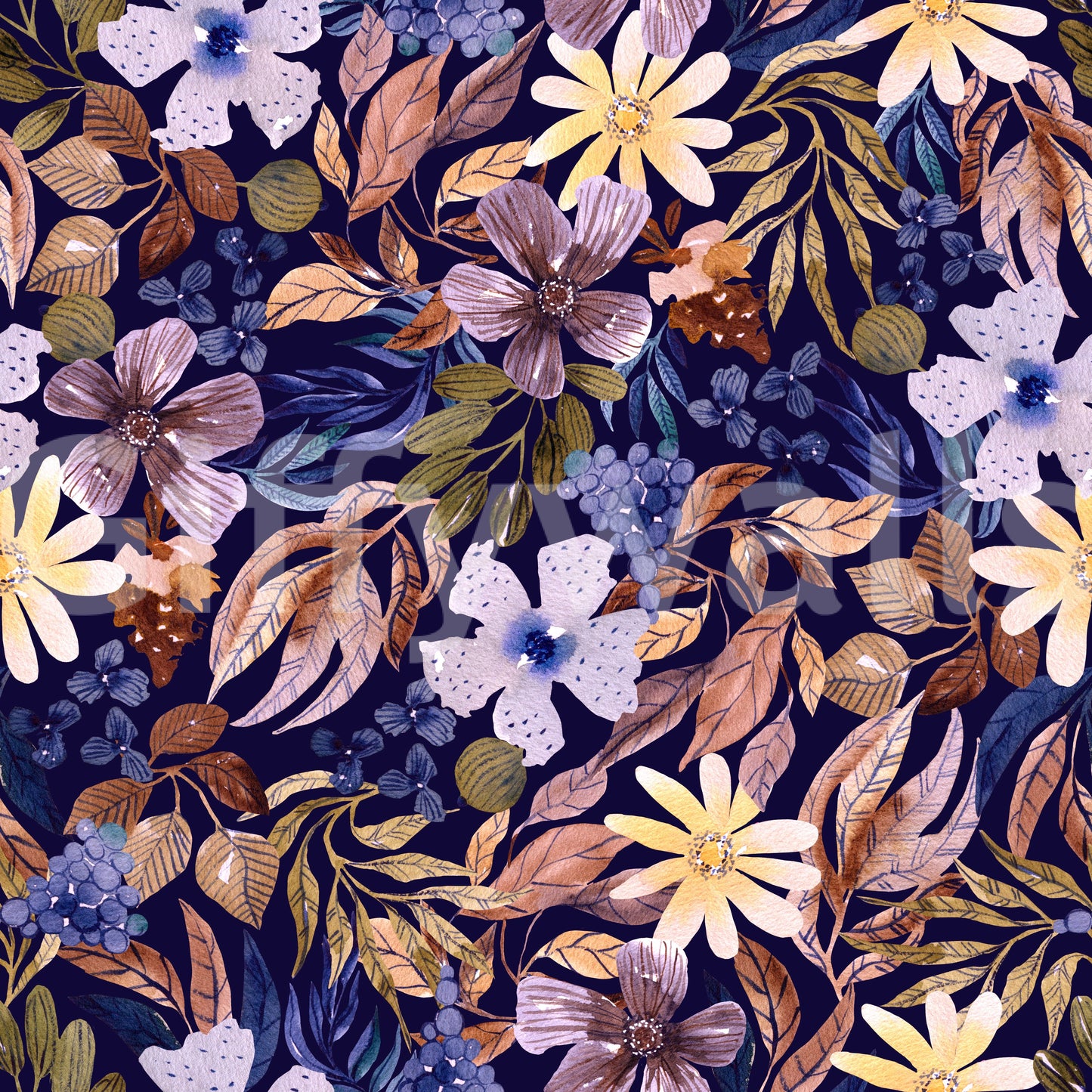 Vintage Garden Impressionism Wallpaper