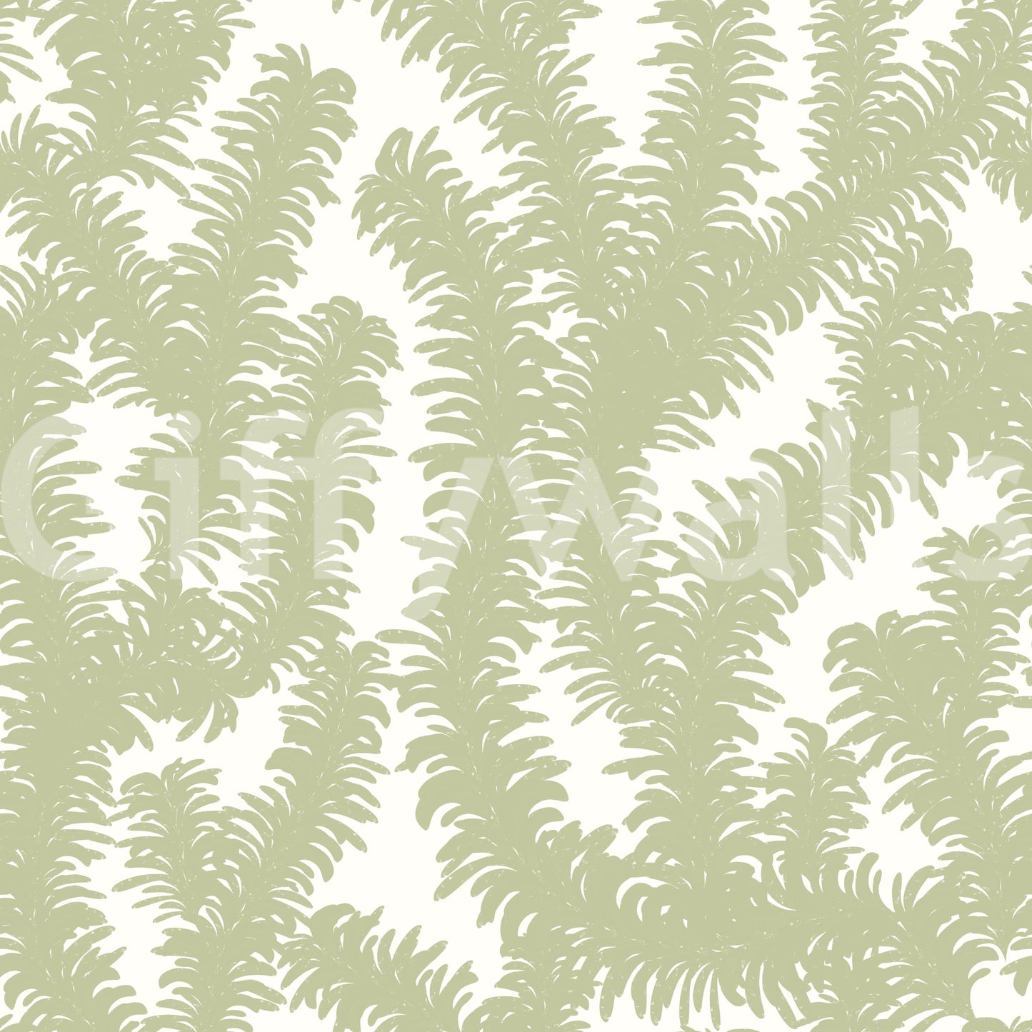 Papier peint minimaliste à motif de feuilles de sauge