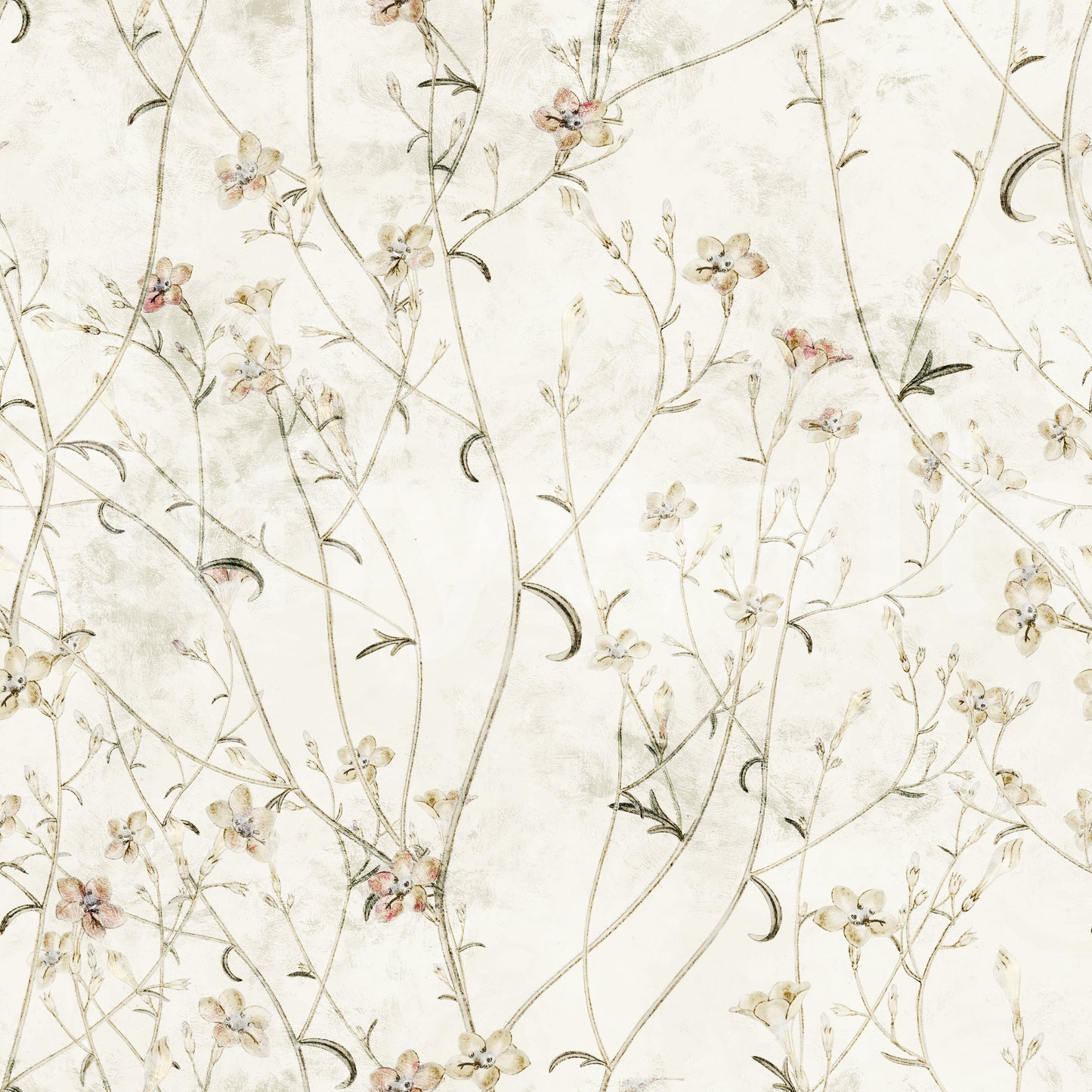Ethereal Meadow Wildflower Sketch Wallpaper