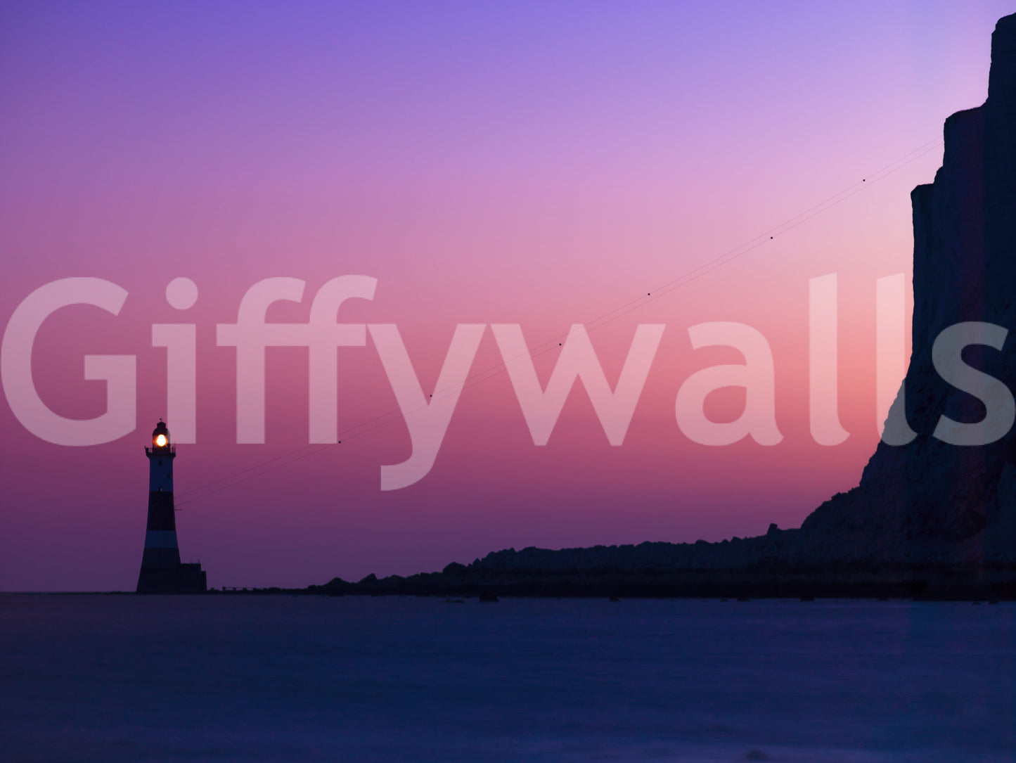 Twilight Coastal Beacon Wallpaper