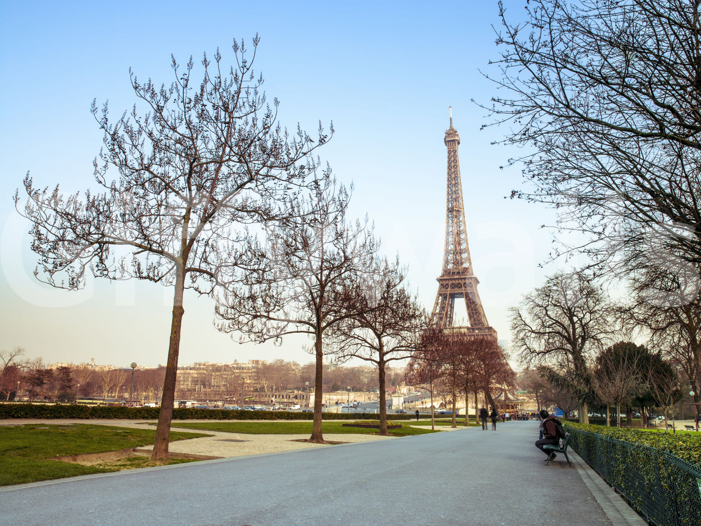 Tapet med motivet Parisisk morgensti
