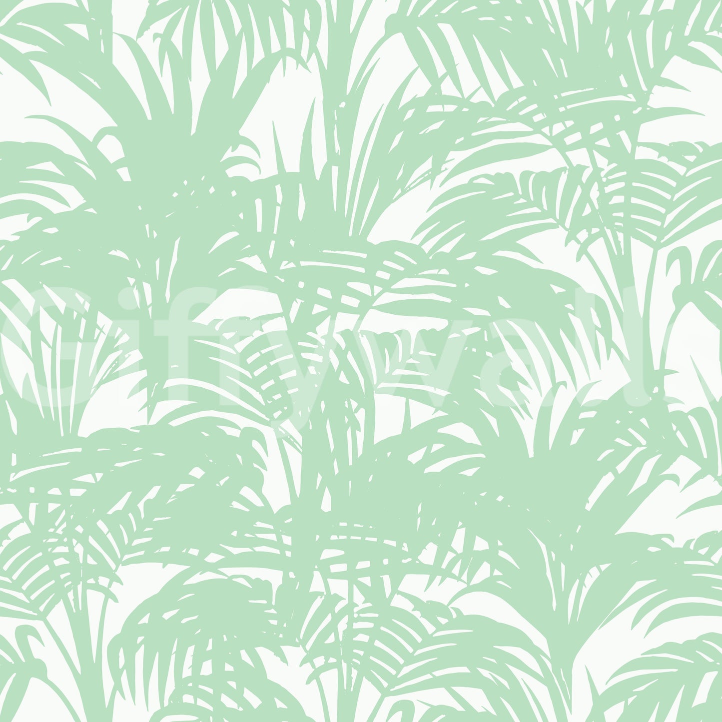 Papel tapiz de patrón selvático minimalista en color salvia