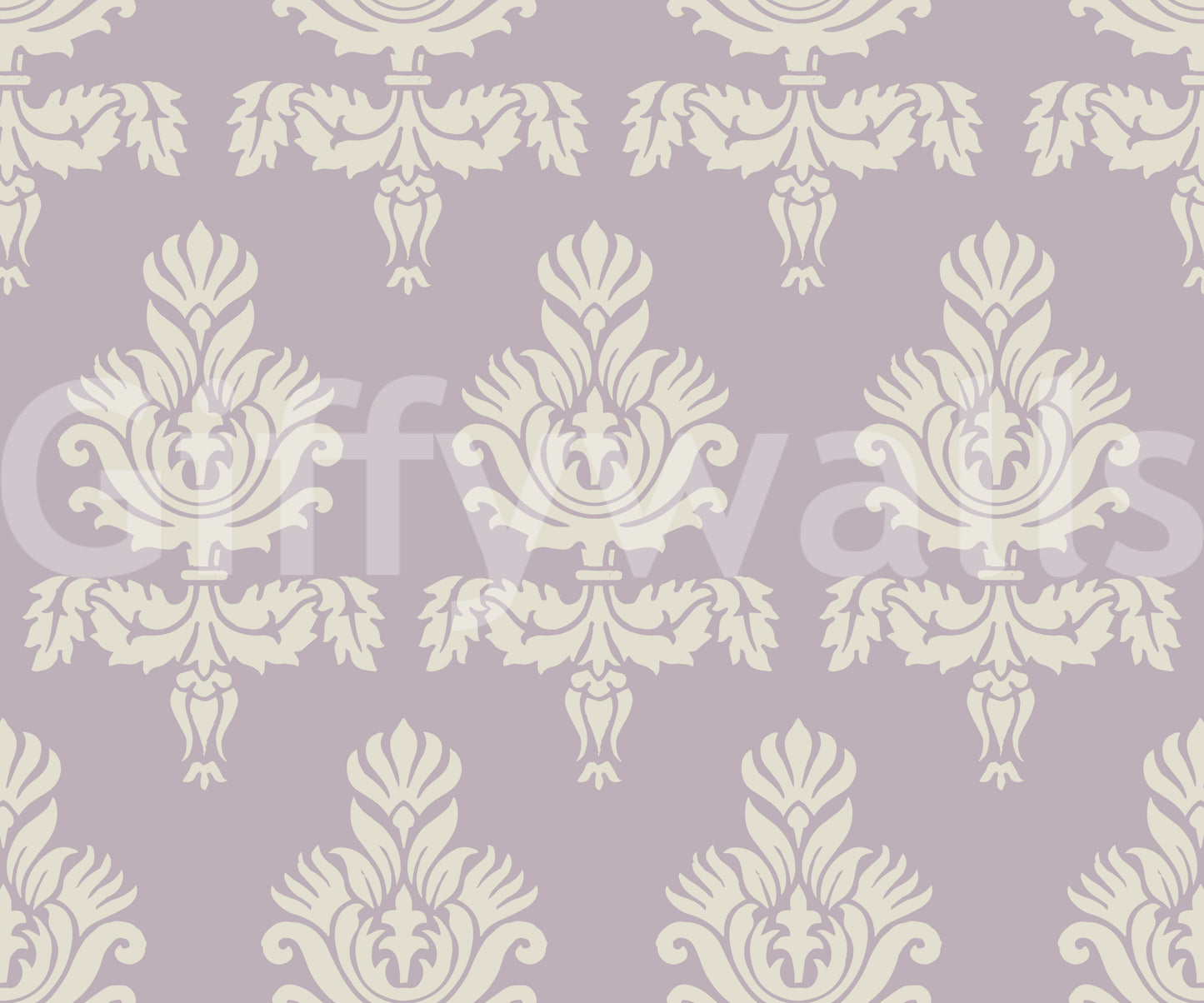 Papier peint à motif damassé Lilas Héritage