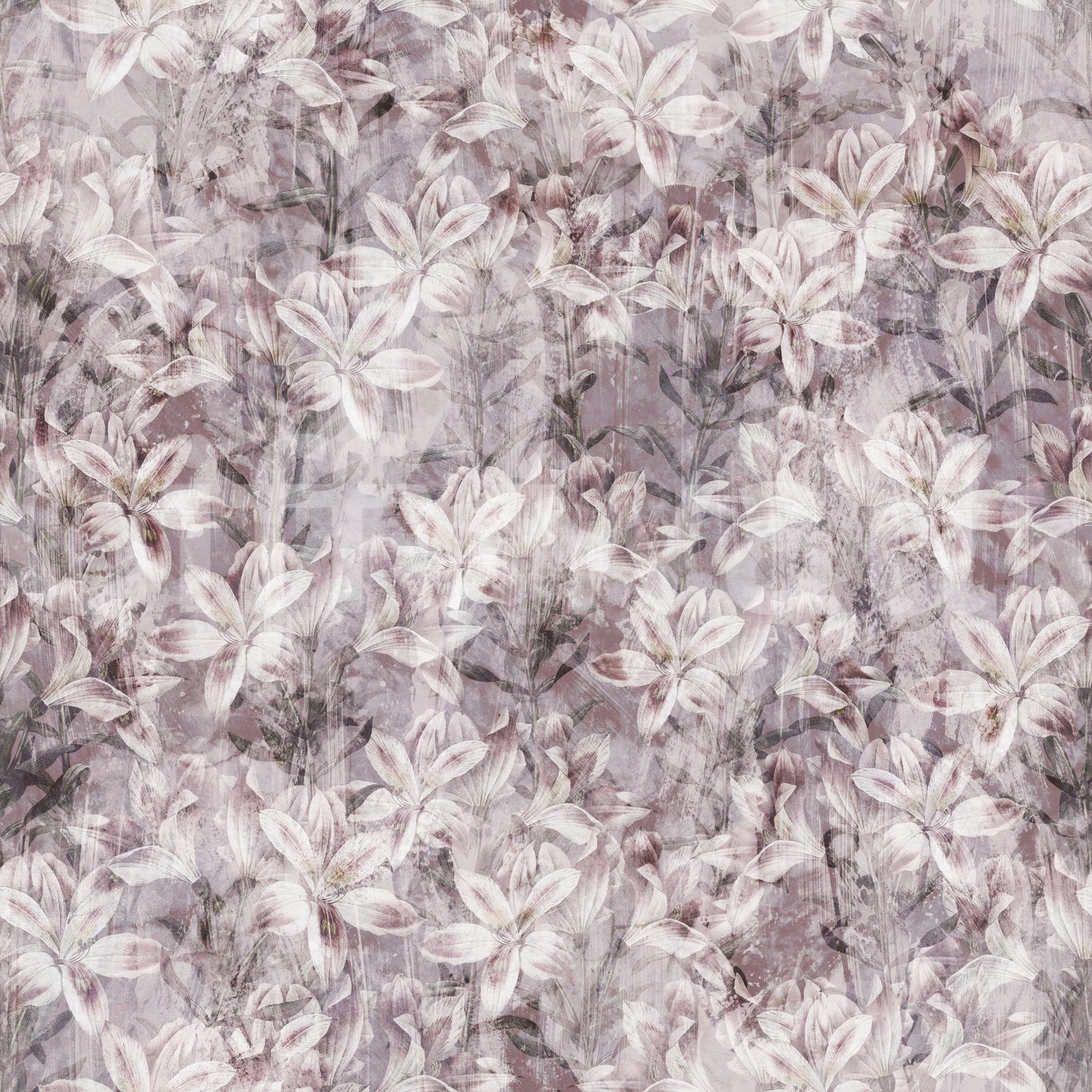 Papier peint floral vintage avec croquis de lilas