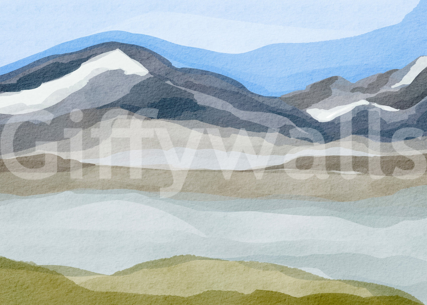 Wandbild „Norwegischer Fjord“