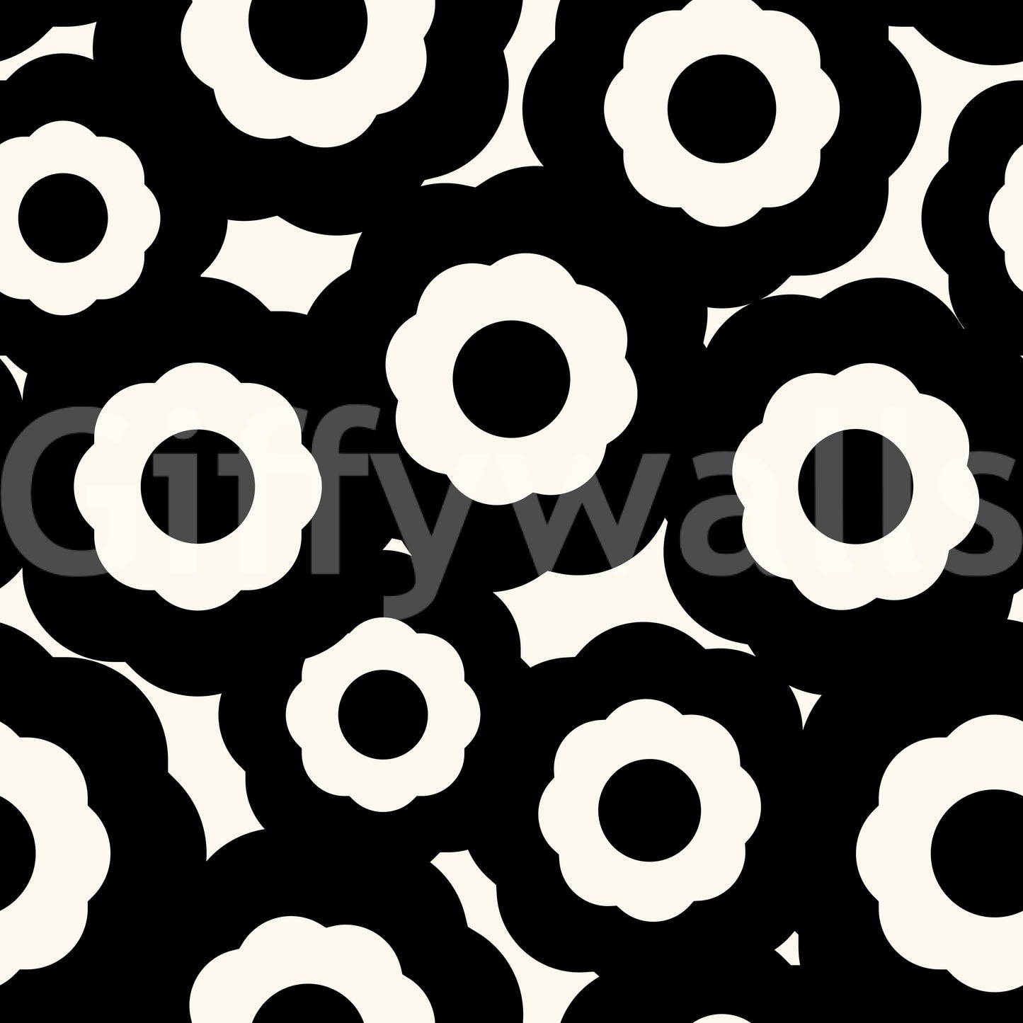 Papier peint à motif floral moderniste répétitif