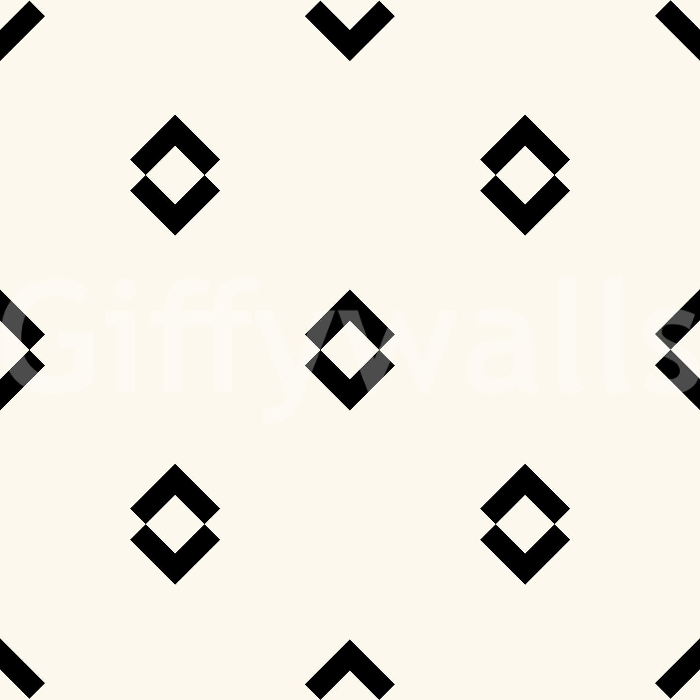 Papier peint géométrique minimaliste noir et blanc à motif de losanges en grille