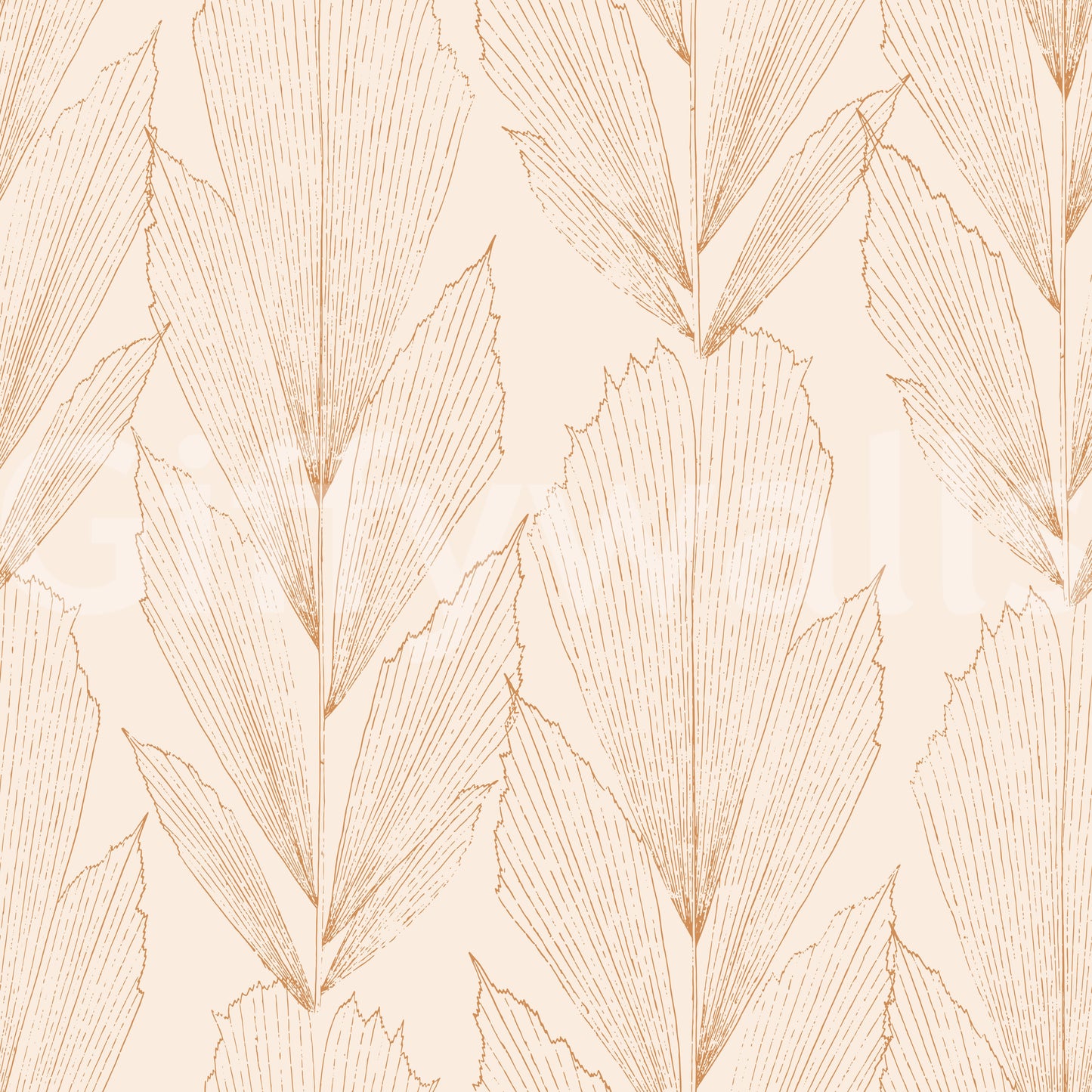Earthy Botanical Line Art Wallpaper