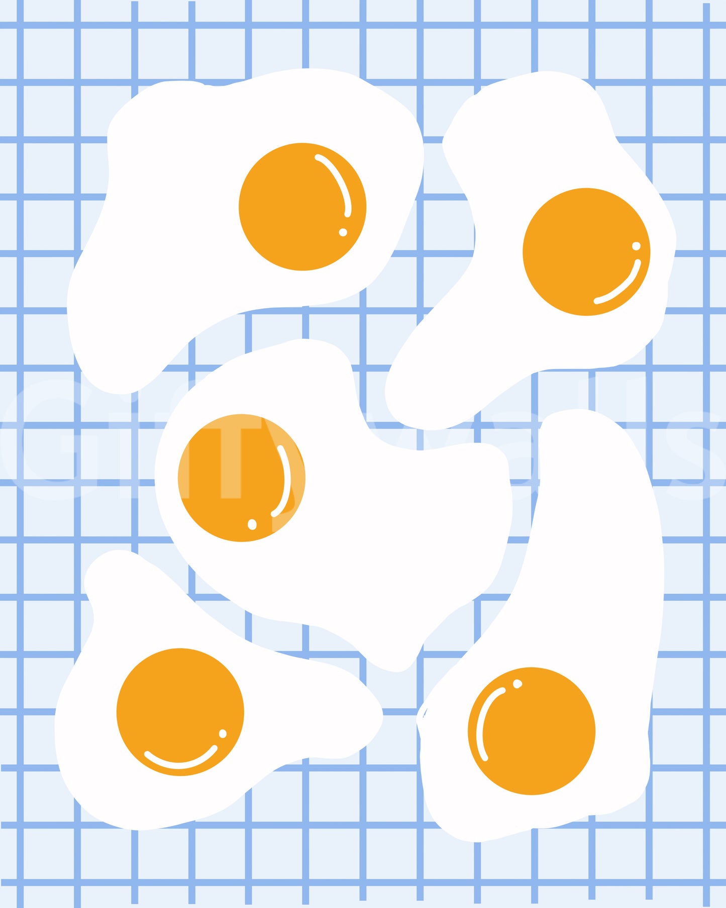 Fresque murale de petit-déjeuner avec œuf au plat