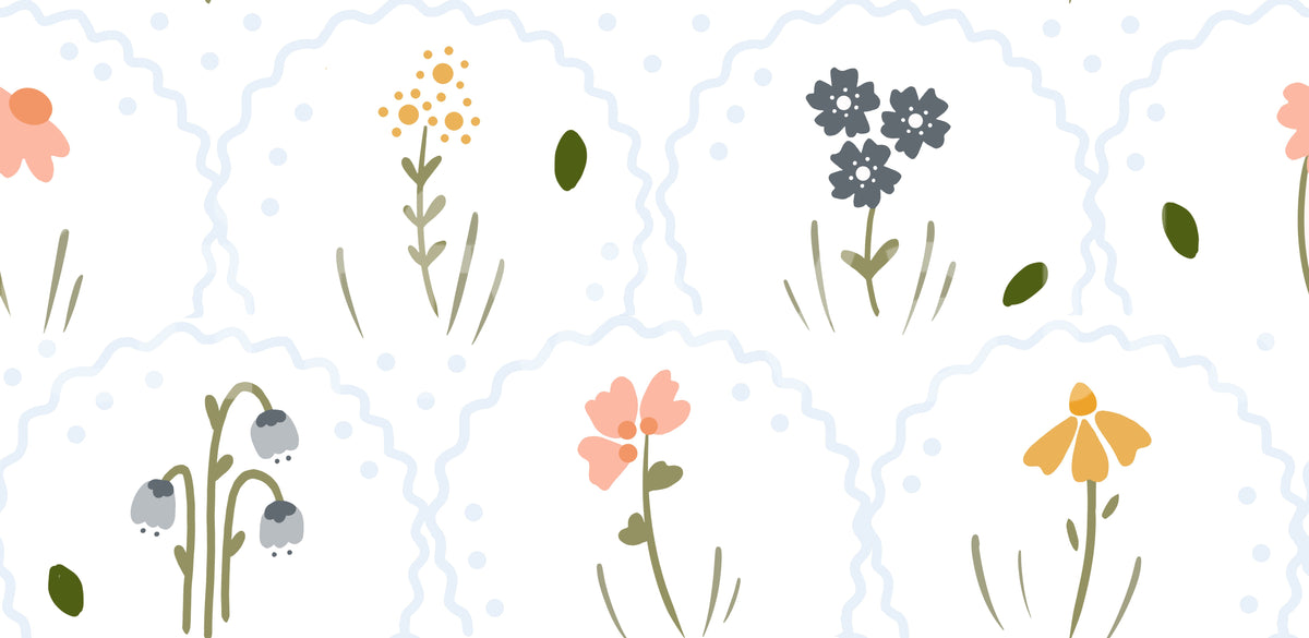 Tapete „Wilde Wiesenblumen“