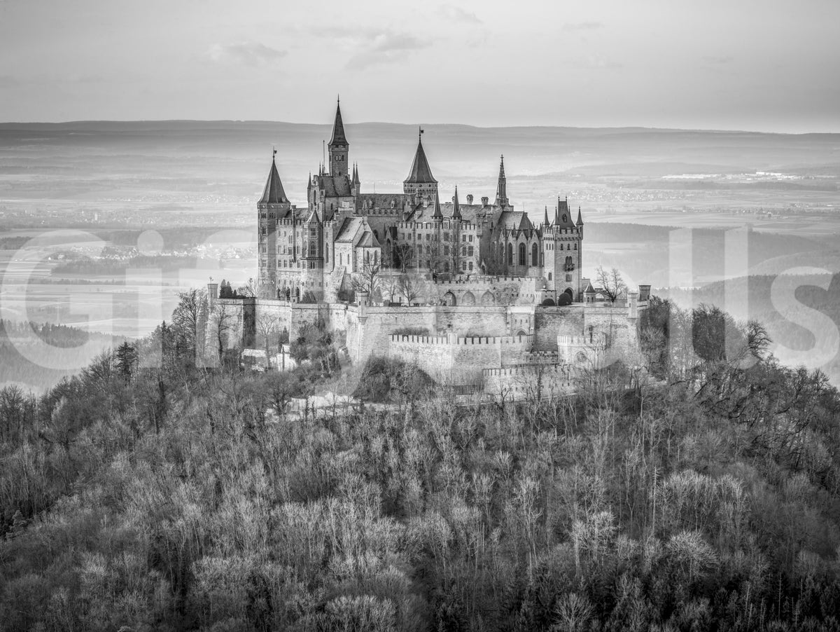 Murale da parete con silhouette della fortezza di Hohenzollern