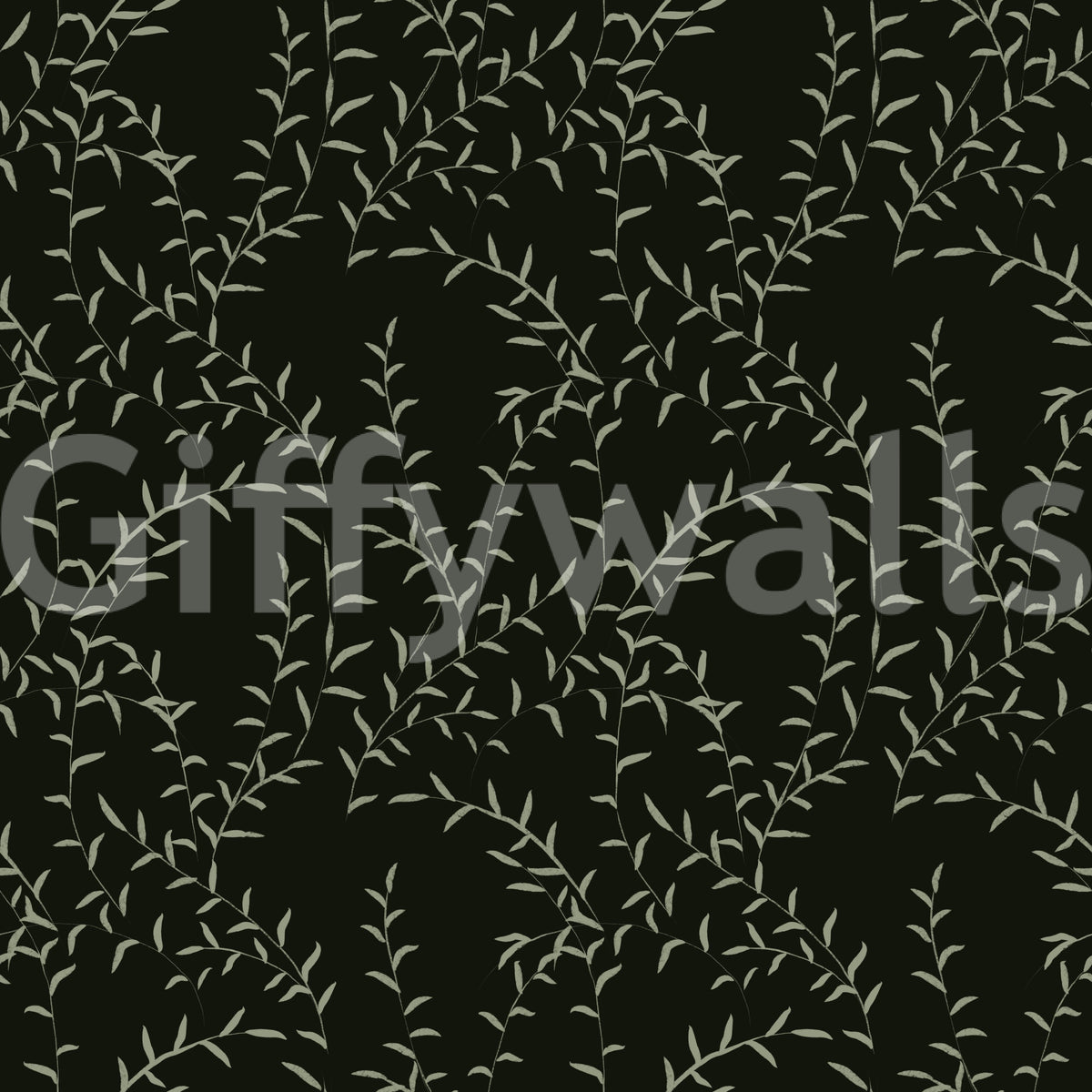 Papier peint silhouette de branche de saule minimaliste