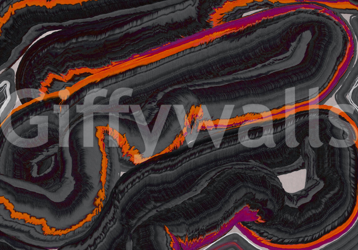 Murale da parete con motivo contemporaneo Fiery Strata