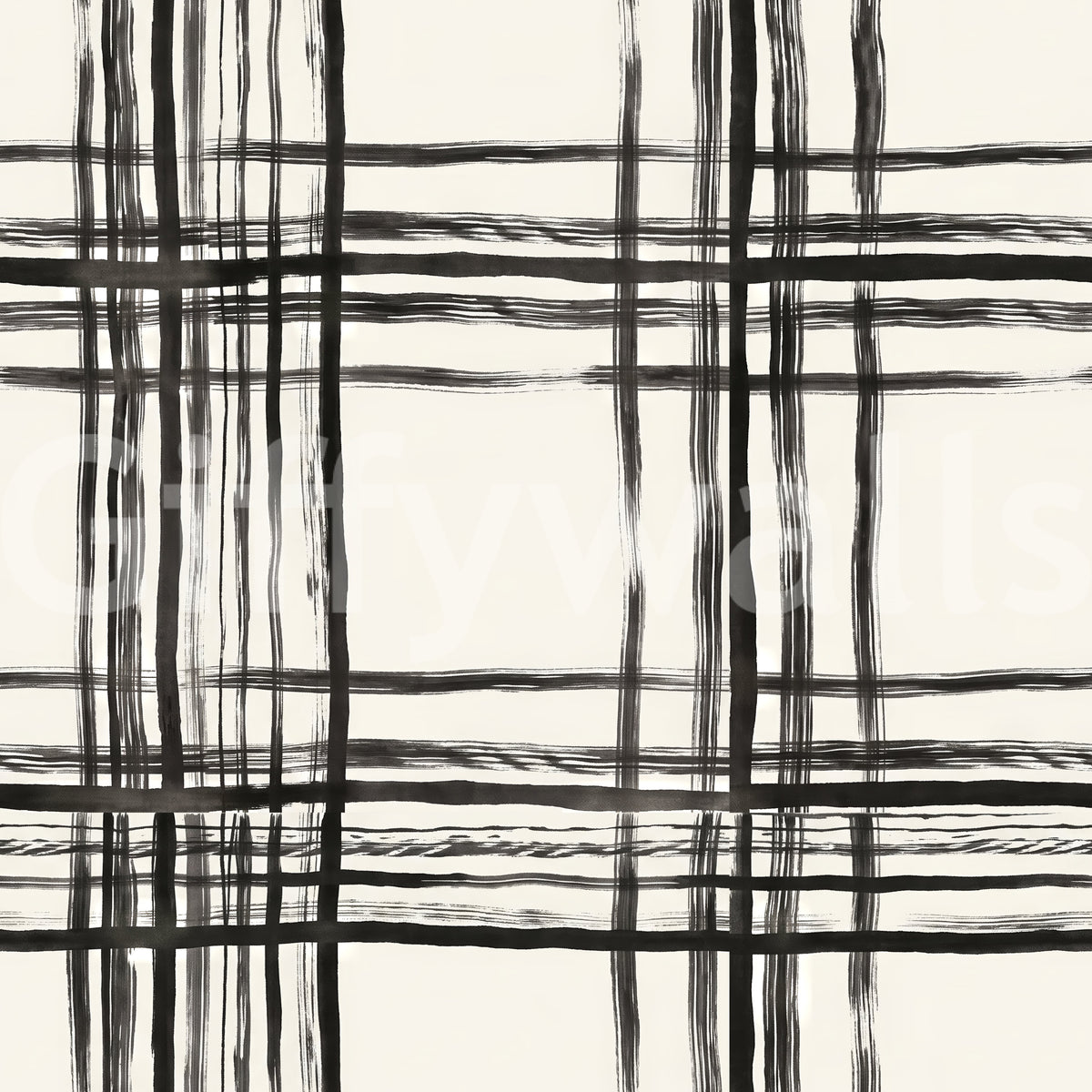 Papier peint quadrillé monochrome minimaliste