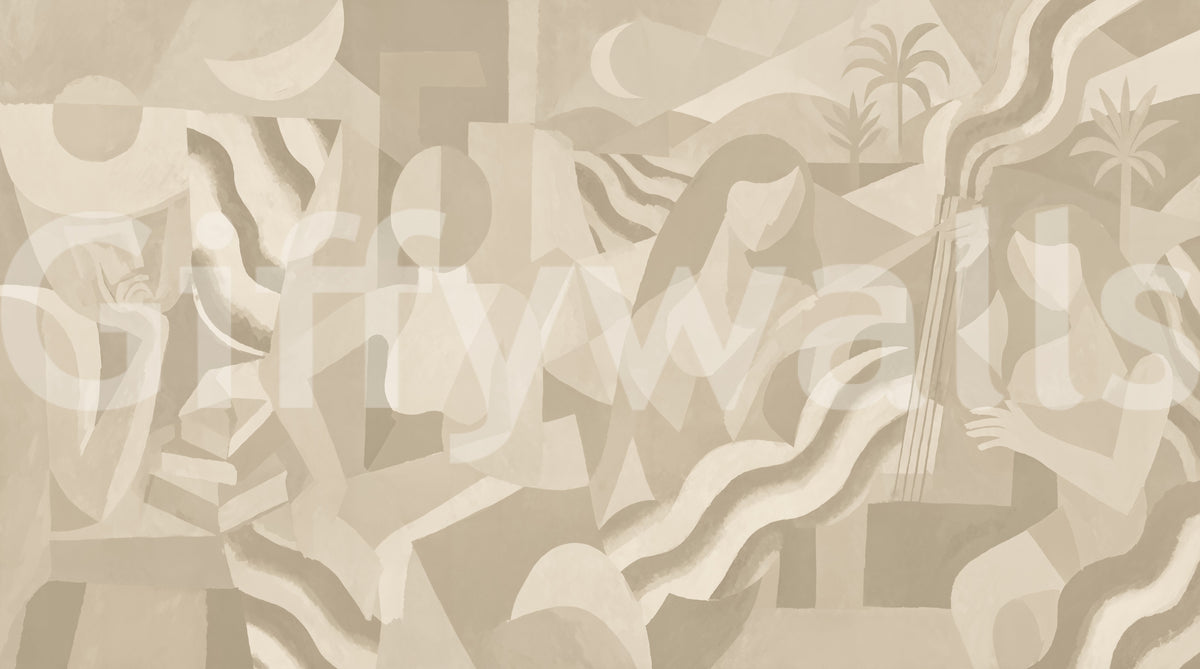 Lunar Drift - Smoke Wall Mural
