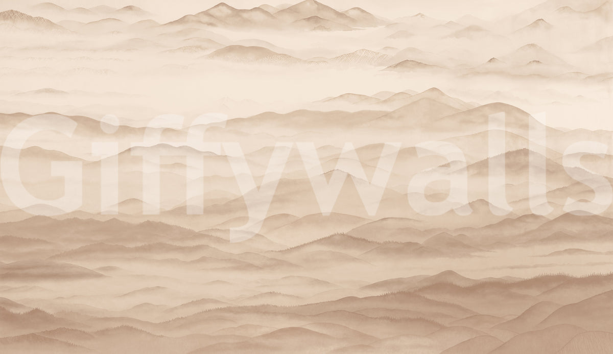 Roerich Valley - Sepia Wall Mural