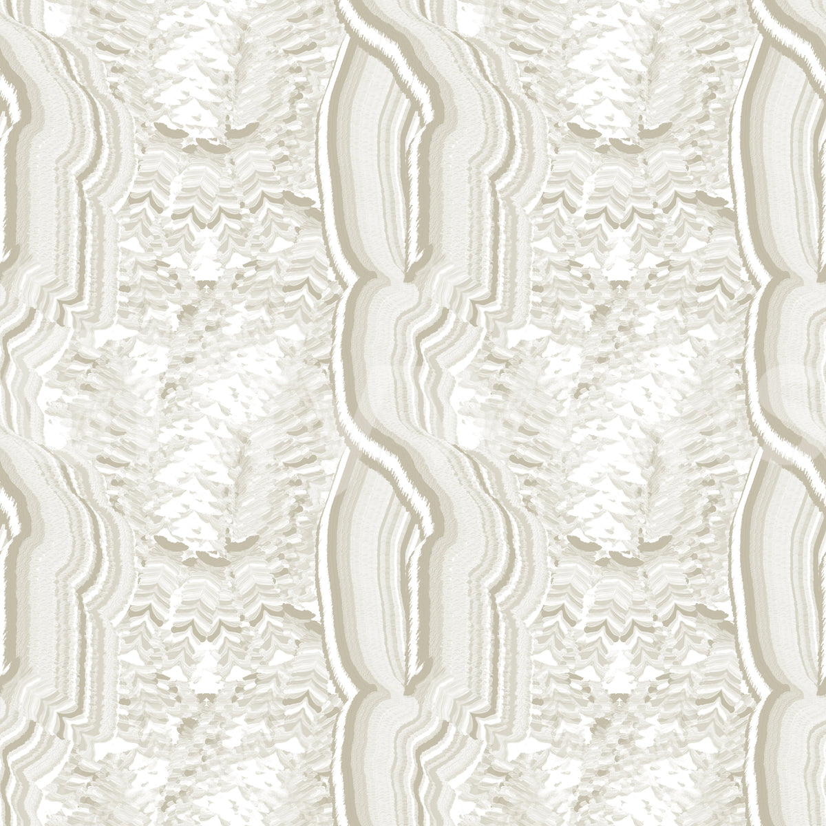 Serene lineaire textuur in crèmekleurig behang