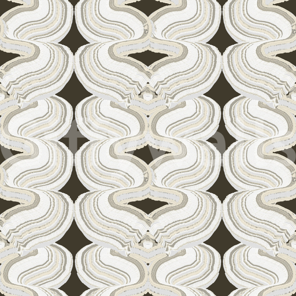 Papier peint moderne à vagues géométriques en ruban