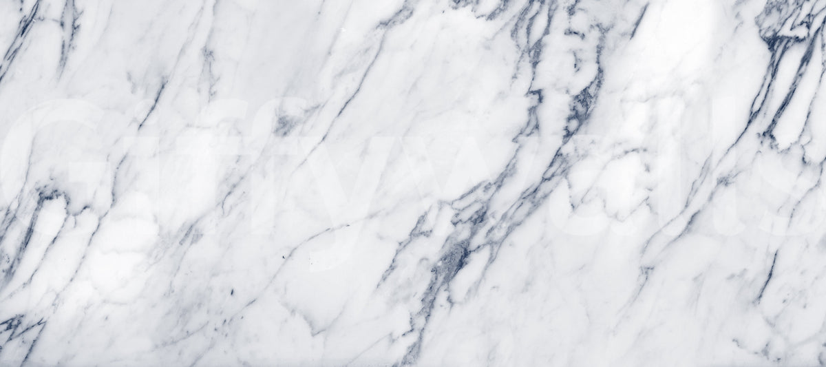 Wandbild mit klassischen weißen und grauen Marmoradern
