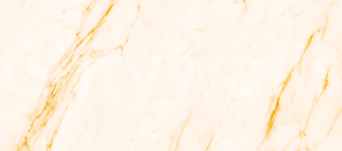 Golden Veined White Marble Wall Mural