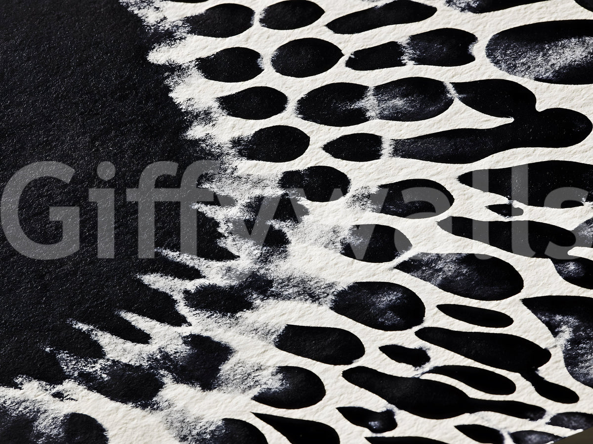 Fresque murale abstraite en taches d’encre