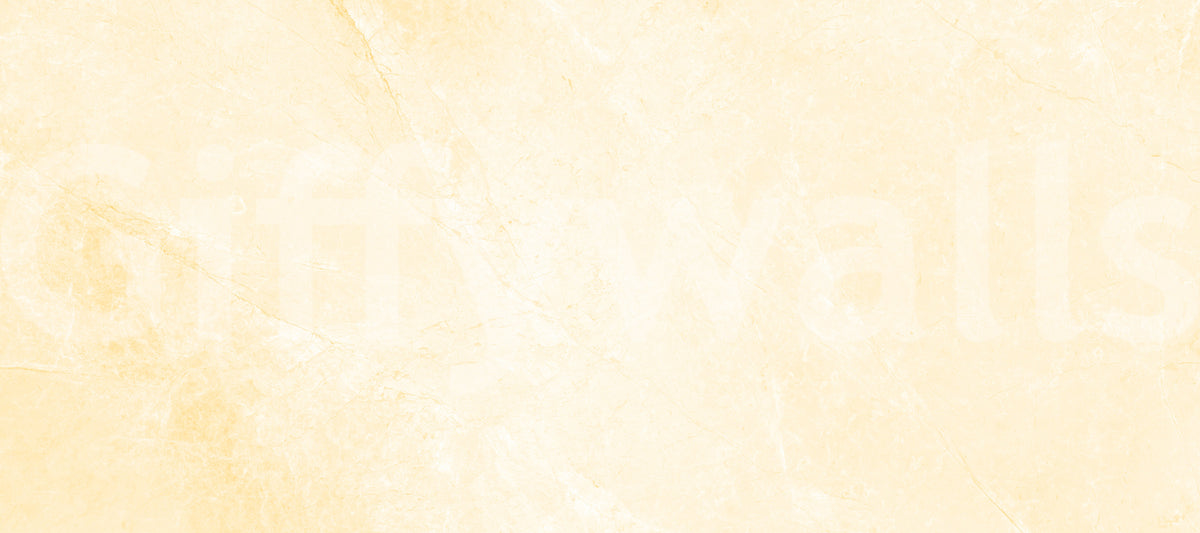 Close-up swatch of cream marble wallpaper with faint white veins and golden tones GD14189