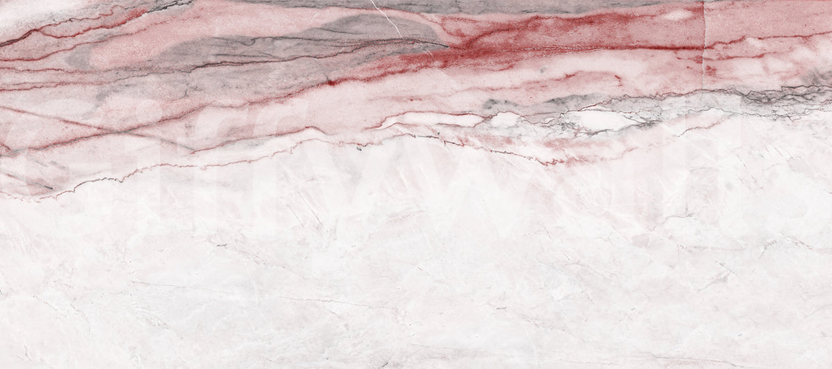 Papier peint panoramique en marbre veiné rose quartz