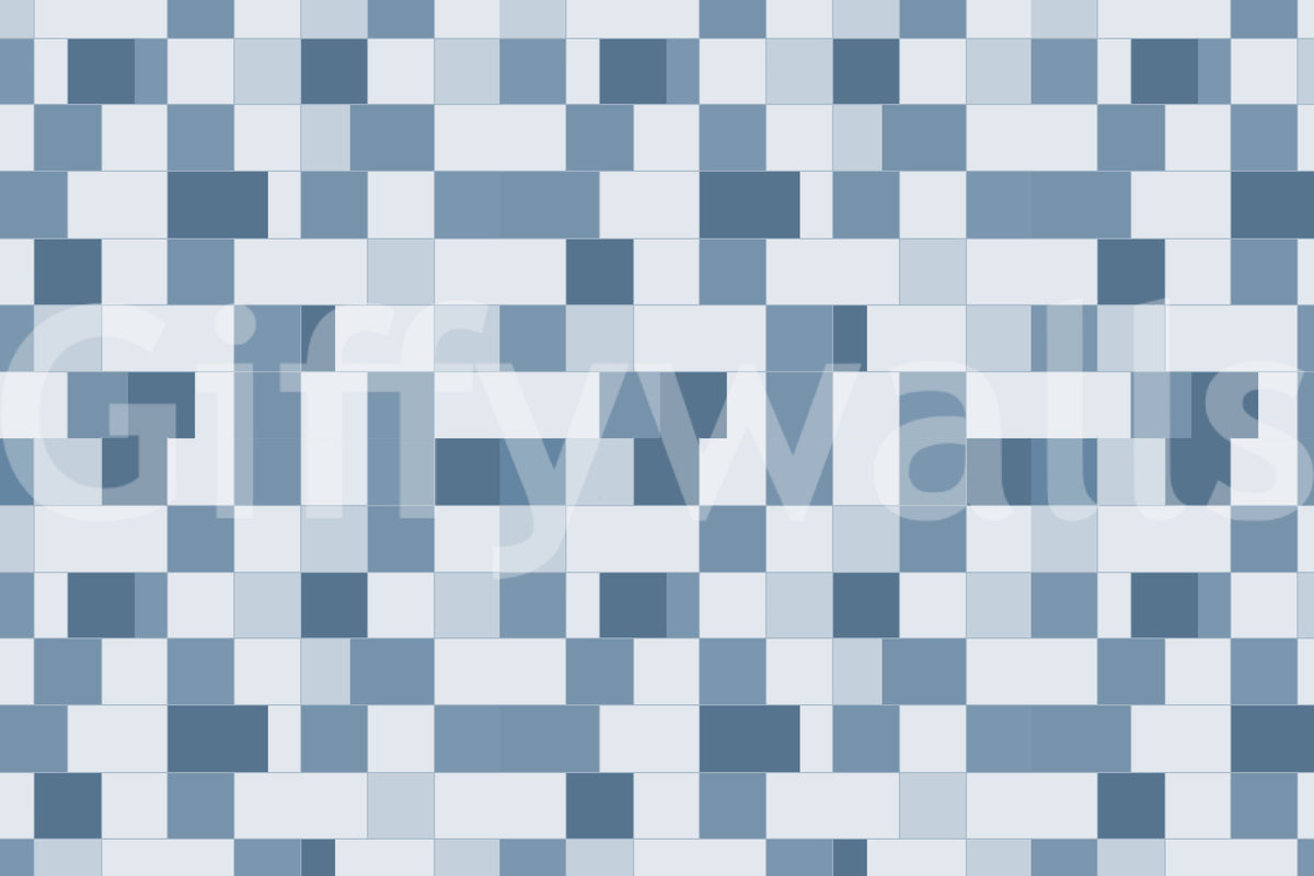 Papier peint à motif de grille de mosaïque bleue minimaliste