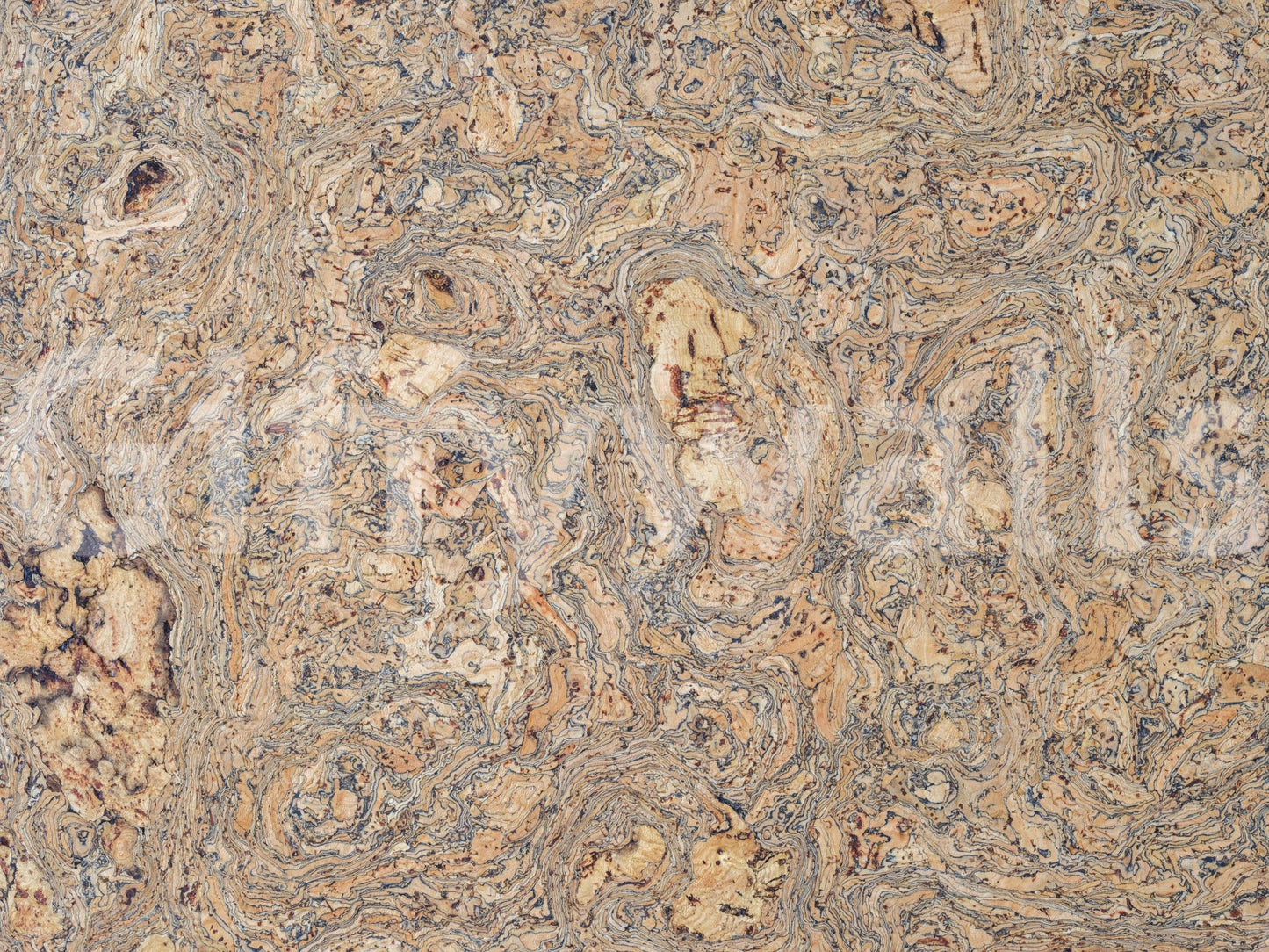 Captures the essence of natural cork with intriguing wavy patterns.