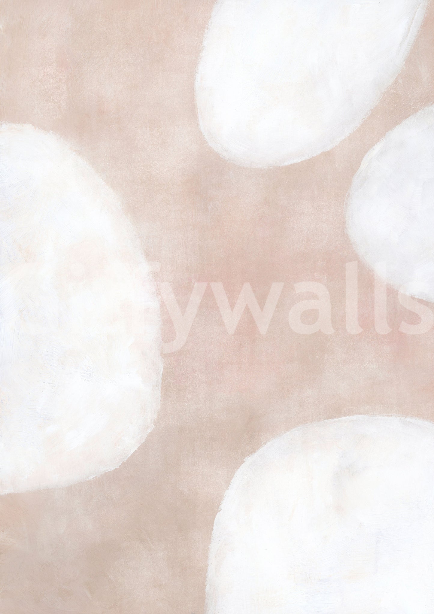 Floating cloud art in muted colors