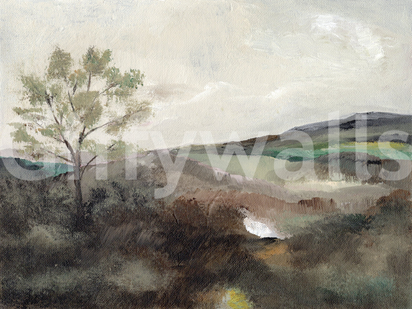 Chuchotements de la murale murale des collines