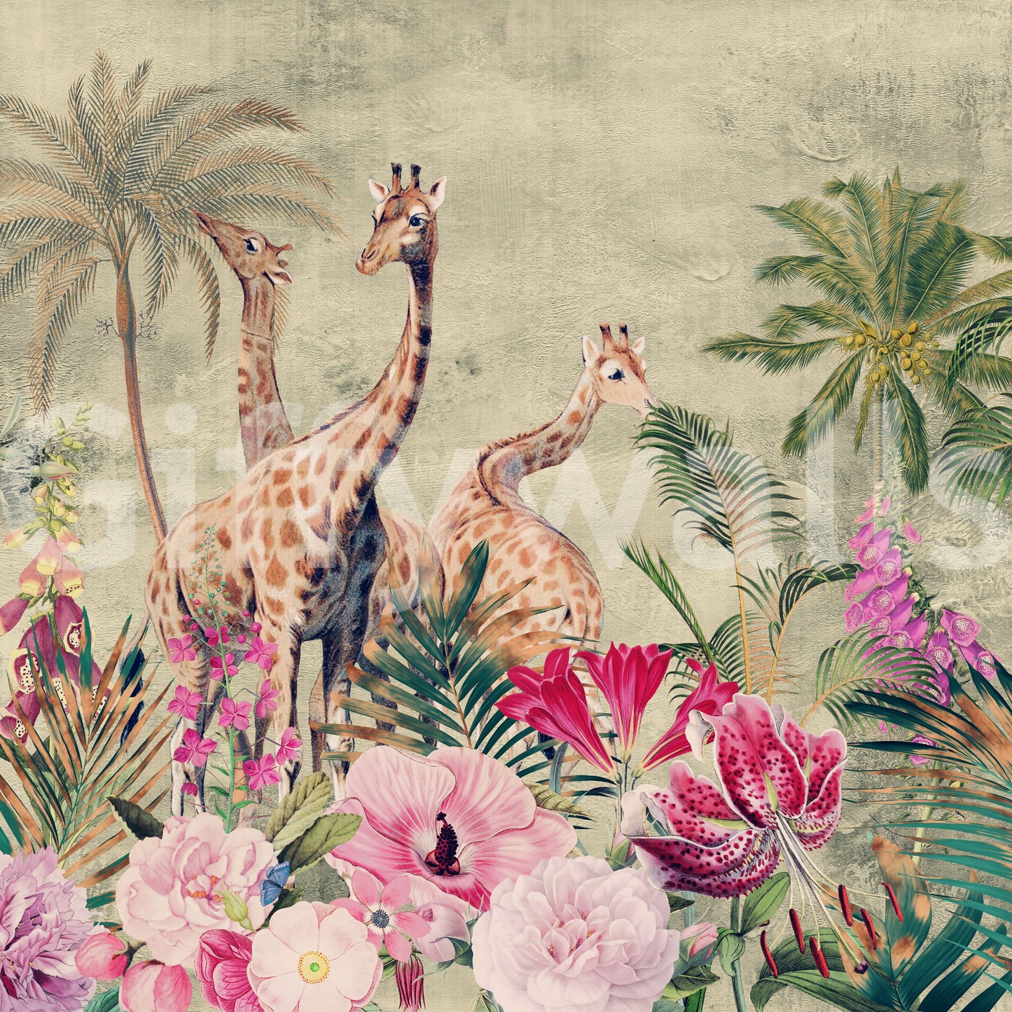 Nature-inspired wall mural