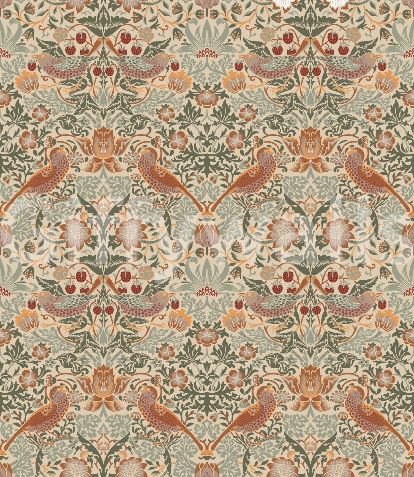 The wallpaper has a smooth, non-reflective matte finish.