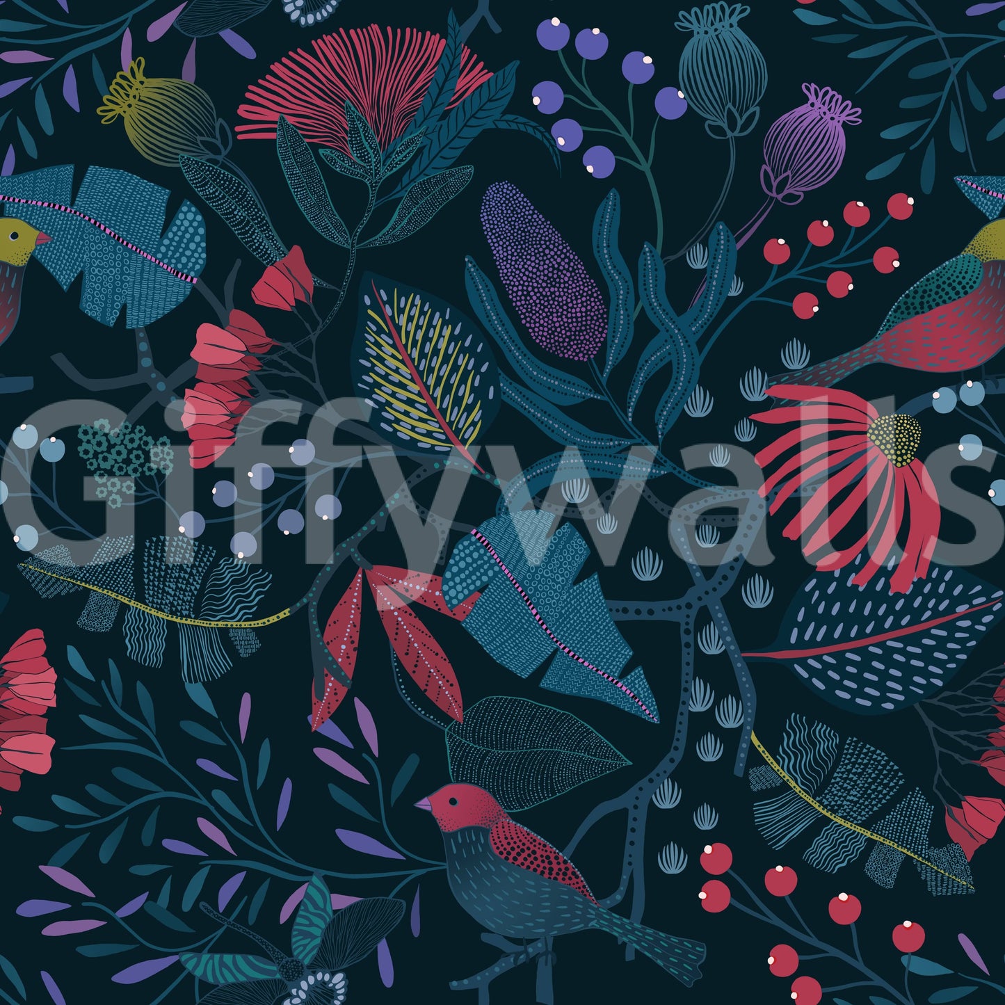 Fresque murale de la Forêt des Merveilles