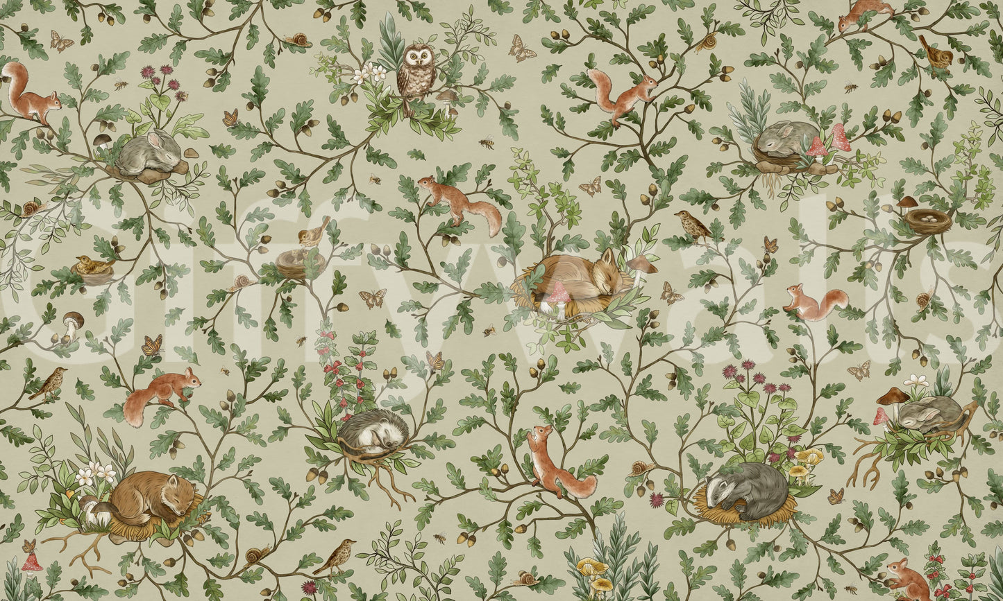 Fresque murale Contes de la sieste en forêt