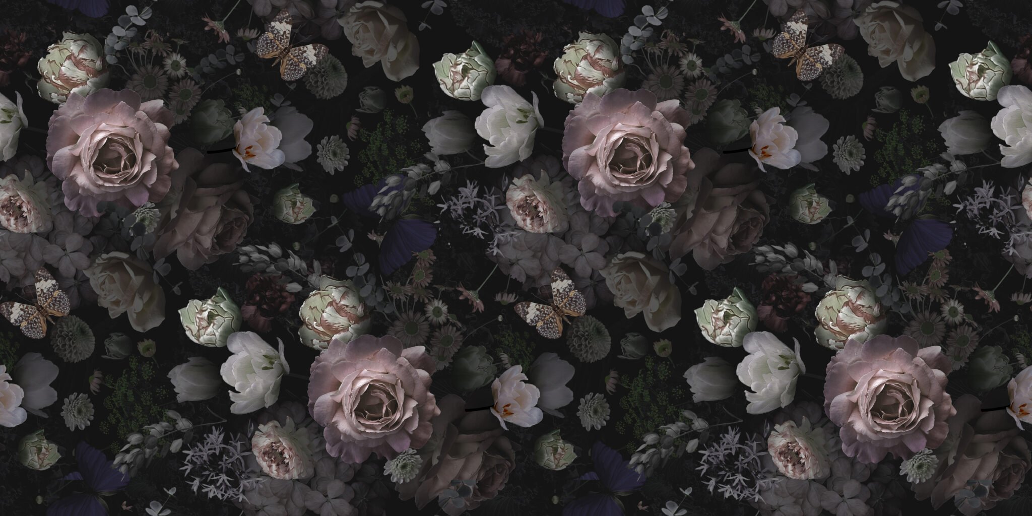 Dutch Love Dark Floral Wallpaper | Ashley Woodson Bailey