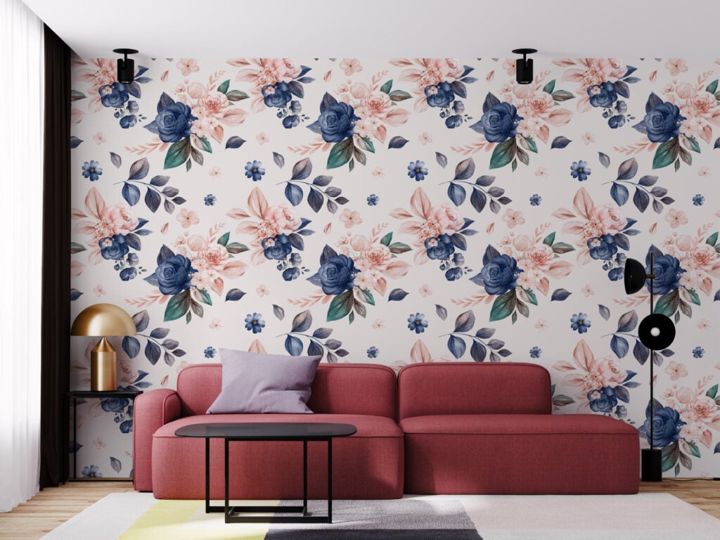 pink-blue-flowers-wallpaper-mural
