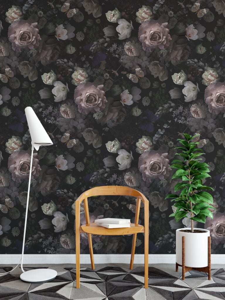 dark beauty vintage wallpaper for walls