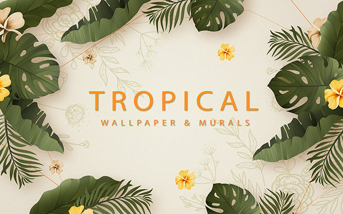 Tropical Wallpaper Mural Giffywalls
