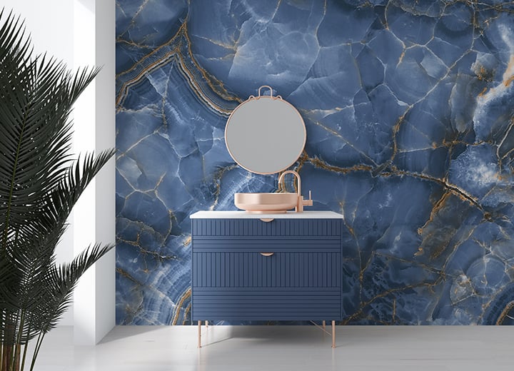 Blue Marble Wallpaper Onyx Beige Marble Giffywalls