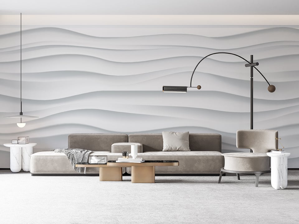 Wave Motif The Perfect Living Room Wallpaper Giffywalls